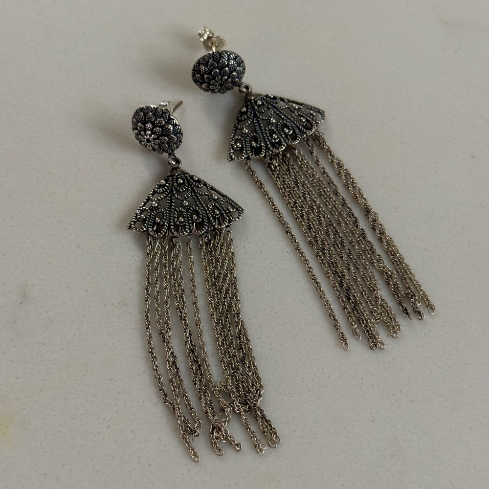 Sterling Silver Marcasite Gemstone Jewelry Set - Elephant Pendant, Ring, Earring - Picture 11 of 12